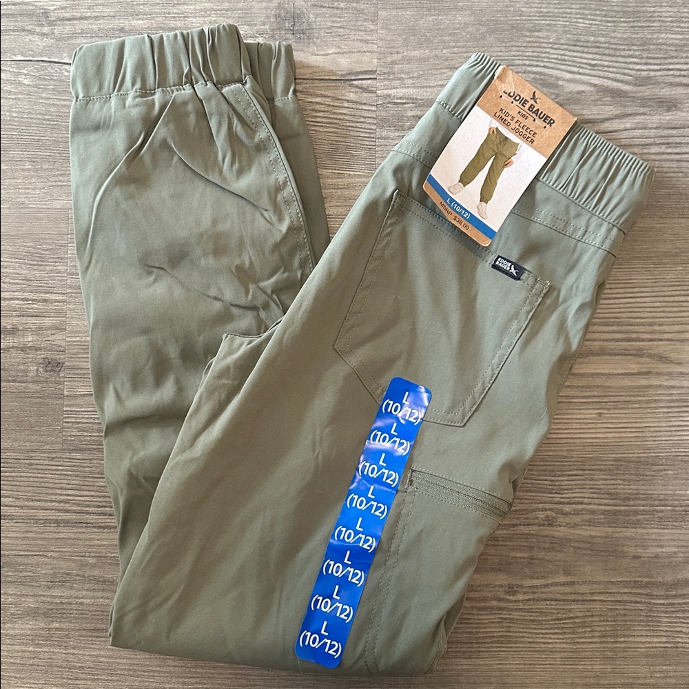 Eddie Bauer Kids Joggers in Sage Green Large 10/12 NWT